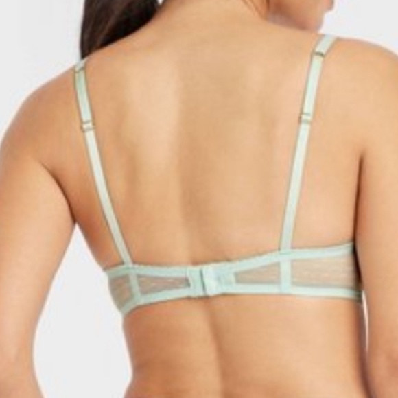 NWT Women's Unlined Balconette Lace Bra Auden Ocean Green Sz 36DD - Picture 2 of 5